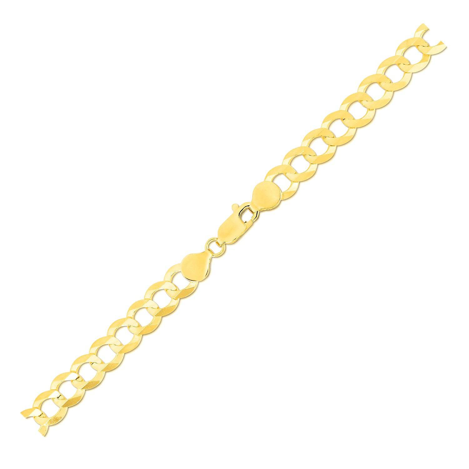 14k Yellow Gold Solid Curb Bracelet (7.00 mm) |