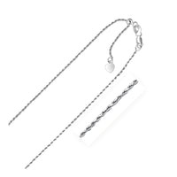 14k White Gold Adjustable Rope Chain (0.95 mm) - Forever in Harmony