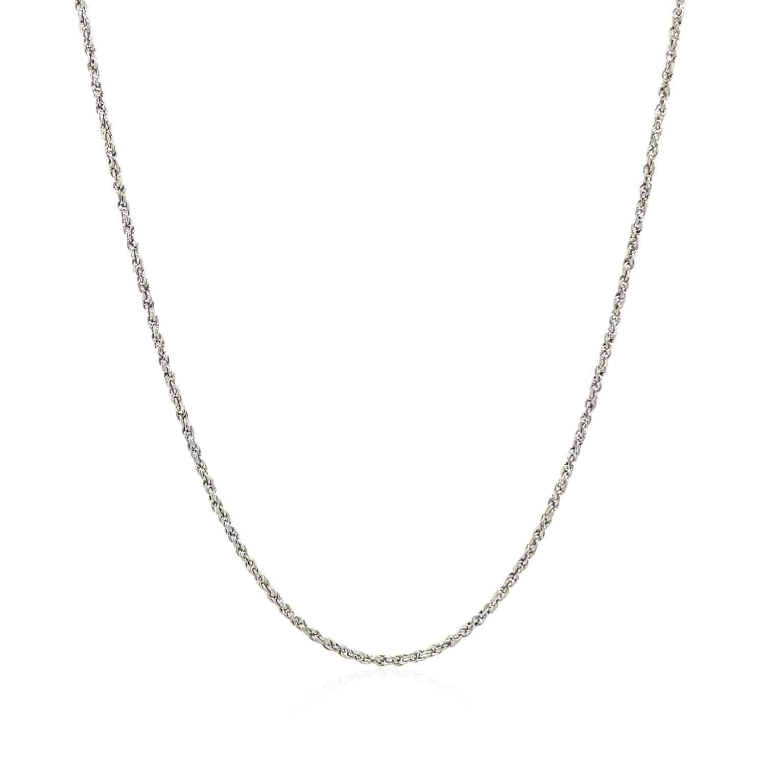 14k White Gold Adjustable Rope Chain (0.95 mm) - Forever in Harmony