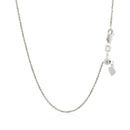 14k White Gold Adjustable Rope Chain (0.95 mm) - Forever in Harmony