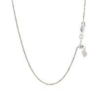 14k White Gold Adjustable Rope Chain (0.95 mm) - Forever in Harmony