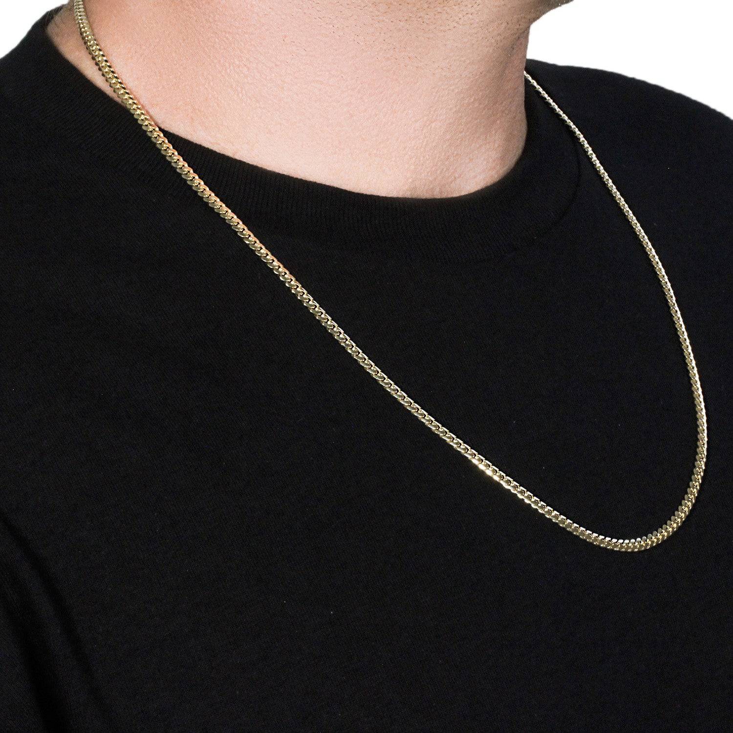 4.0mm 14k Yellow Gold Classic Solid Miami Cuban Chain | - Forever in Harmony