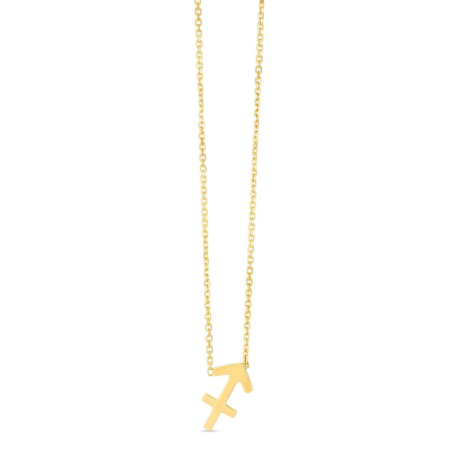 14K Yellow Gold Sagittarius Necklace - Forever in Harmony