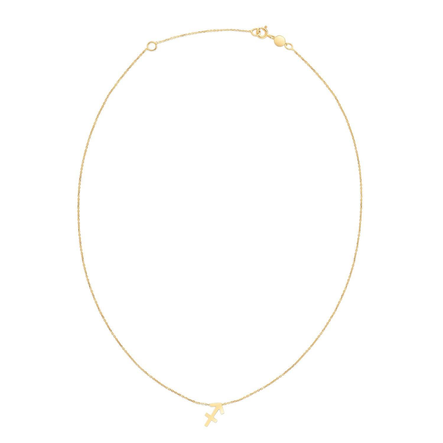 14K Yellow Gold Sagittarius Necklace