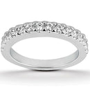 14k White Gold Shared Prong Diamond Wedding Ring Band - Forever in Harmony