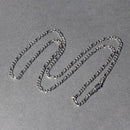 14k White Gold Solid Figaro Chain (2.60 mm) - Forever in Harmony