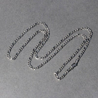 14k White Gold Solid Figaro Chain (2.60 mm) - Forever in Harmony