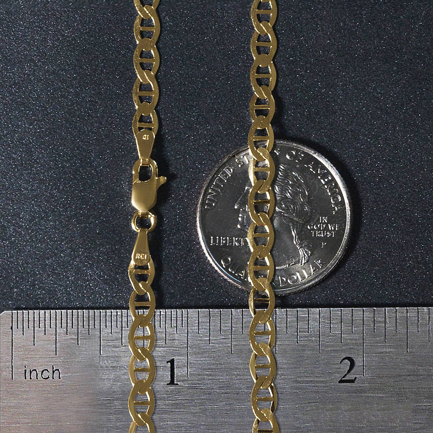 10k Yellow Gold Mariner Link Chain (4.50 mm) | - Forever in Harmony