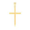 14k Yellow Gold Polished Flat Cross Pendant - Forever in Harmony