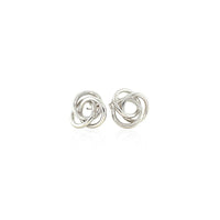 Polished Open Love Knot Earrings in Sterling Silver - Forever in Harmony