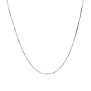 14k White Gold Adjustable Box Chain (0.60 mm) - Forever in Harmony