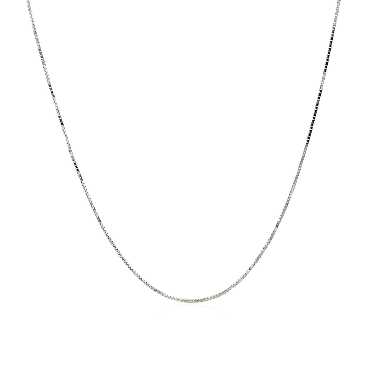 14k White Gold Adjustable Box Chain (0.60 mm) - Forever in Harmony