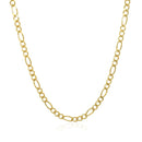 10k Yellow Gold Solid Figaro Chain (2.60 mm) - Forever in Harmony