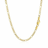 10k Yellow Gold Solid Figaro Chain (2.60 mm) - Forever in Harmony