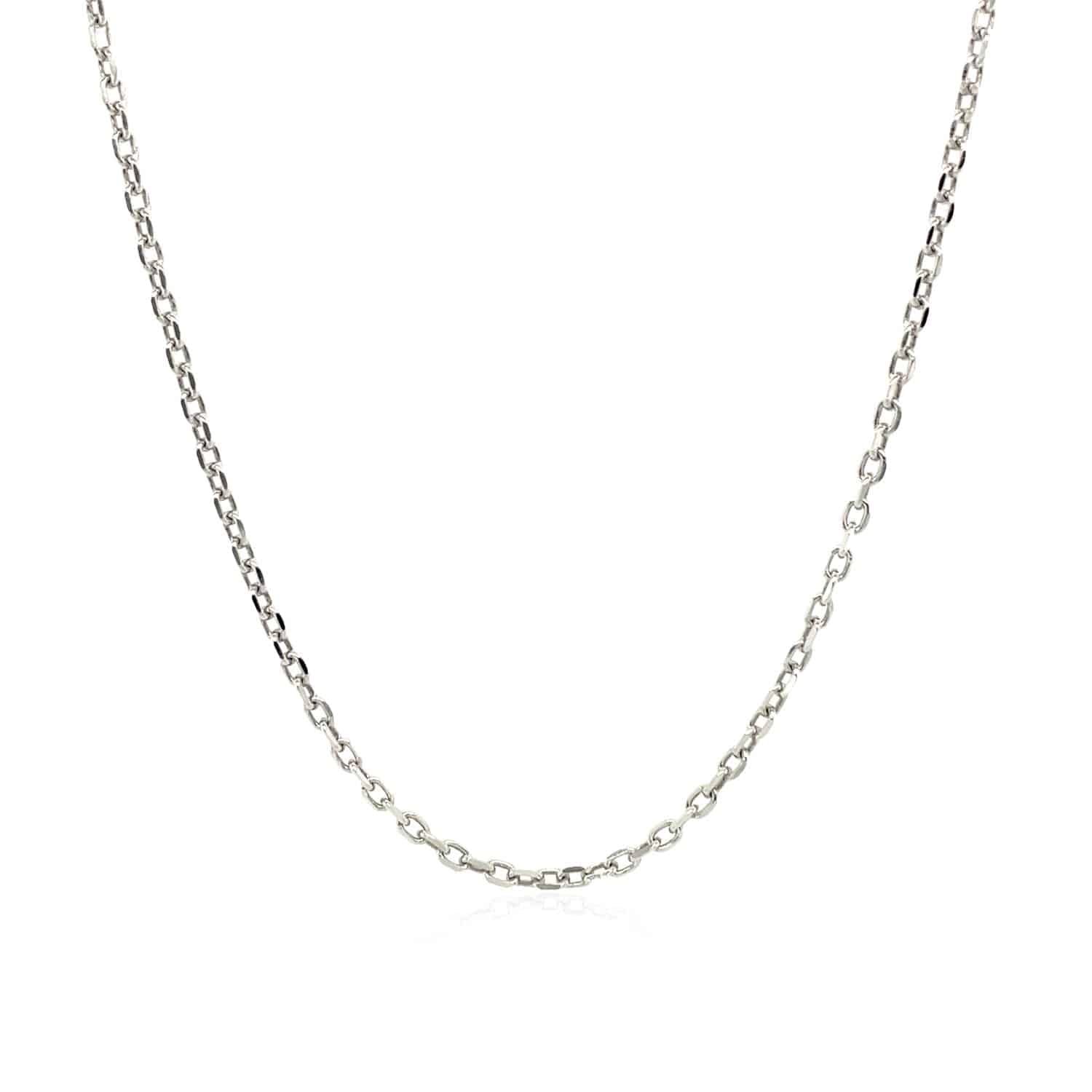 Sterling Silver Rhodium Plated Cable Chain (1.50 mm) - Forever in Harmony