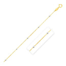 Diamond Cut Bead Links Pendant Chain in Two Tone Gold (3.50 mm) - Forever in Harmony