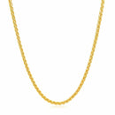 14k Yellow Gold Round Wheat Chain (2.1 mm) | - Forever in Harmony