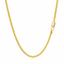 14k Yellow Gold Round Wheat Chain (2.1 mm) | - Forever in Harmony