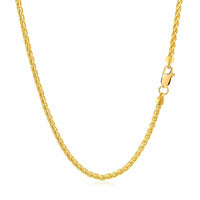 14k Yellow Gold Round Wheat Chain (2.1 mm) | - Forever in Harmony