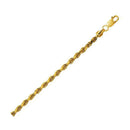 10K Yellow Gold Lite Hollow Diamond Cut Rope Chain (3.20 mm) - Forever in Harmony