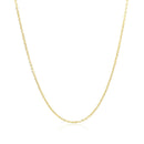 14k Yellow Gold Diamond Cut Cable Link Chain (1.10 mm) | - Forever in Harmony