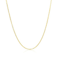 14k Yellow Gold Diamond Cut Cable Link Chain (1.10 mm) | - Forever in Harmony