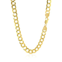 14k Yellow Gold Solid Curb Chain (7.00 mm) - Forever in Harmony