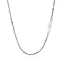 Rhodium Plated 2.2mm Sterling Silver Sparkle Style Chain (2.20 mm) | - Forever in Harmony