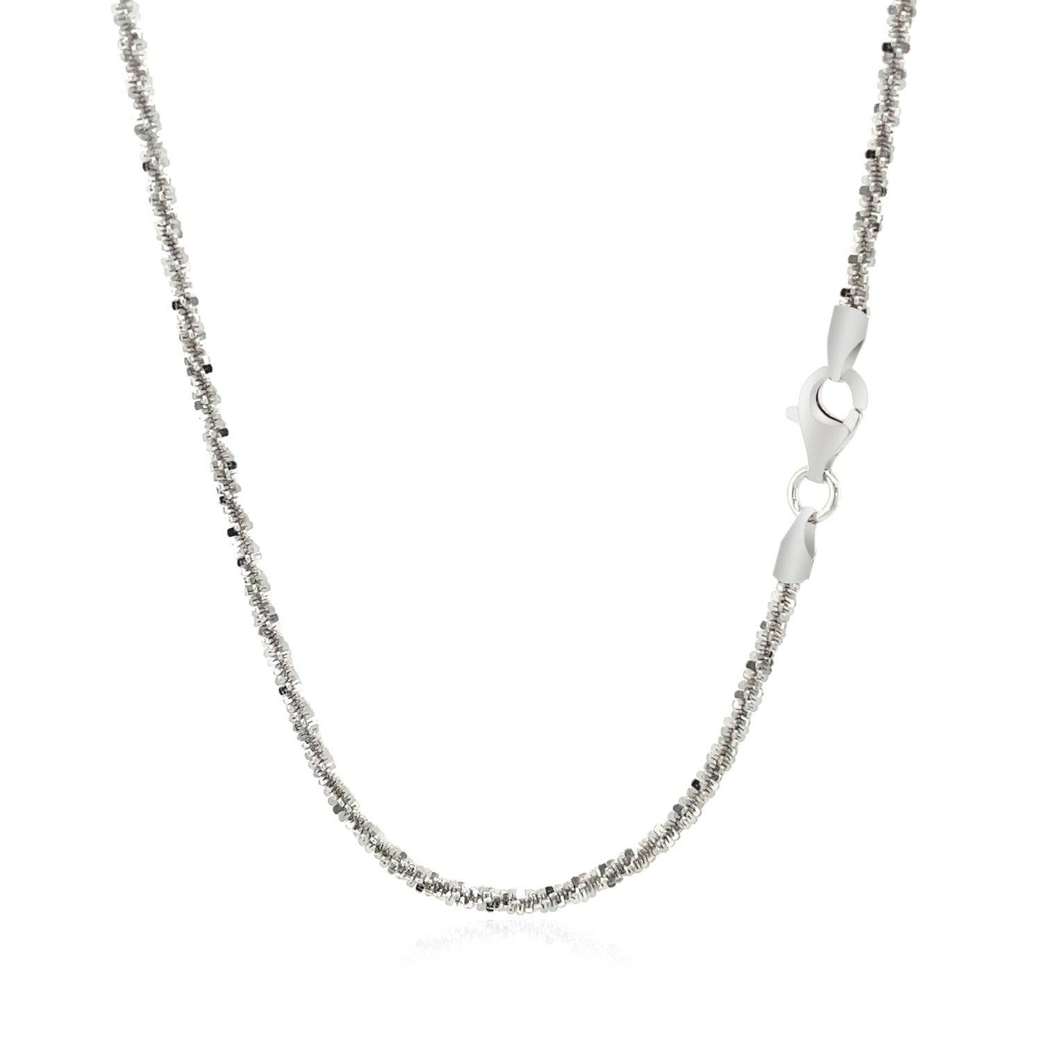 Rhodium Plated 2.2mm Sterling Silver Sparkle Style Chain (2.20 mm) | 16'' - Forever in Harmony