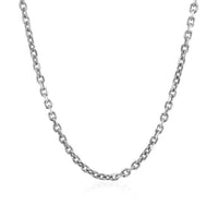 14k White Gold Diamond Cut Cable Link Chain (2.20 mm) - Forever in Harmony