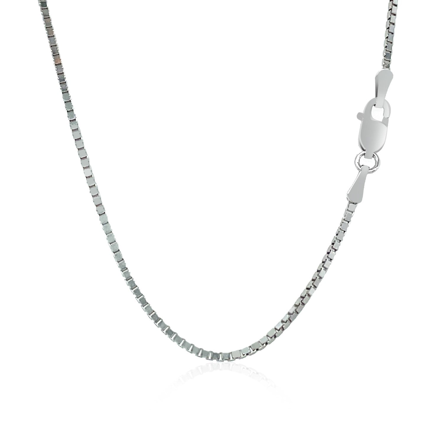 14k White Gold Classic Box Chain (1.10 mm) - Forever in Harmony