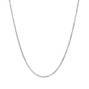 18k White Gold Cable Chain (1.10 mm) - Forever in Harmony