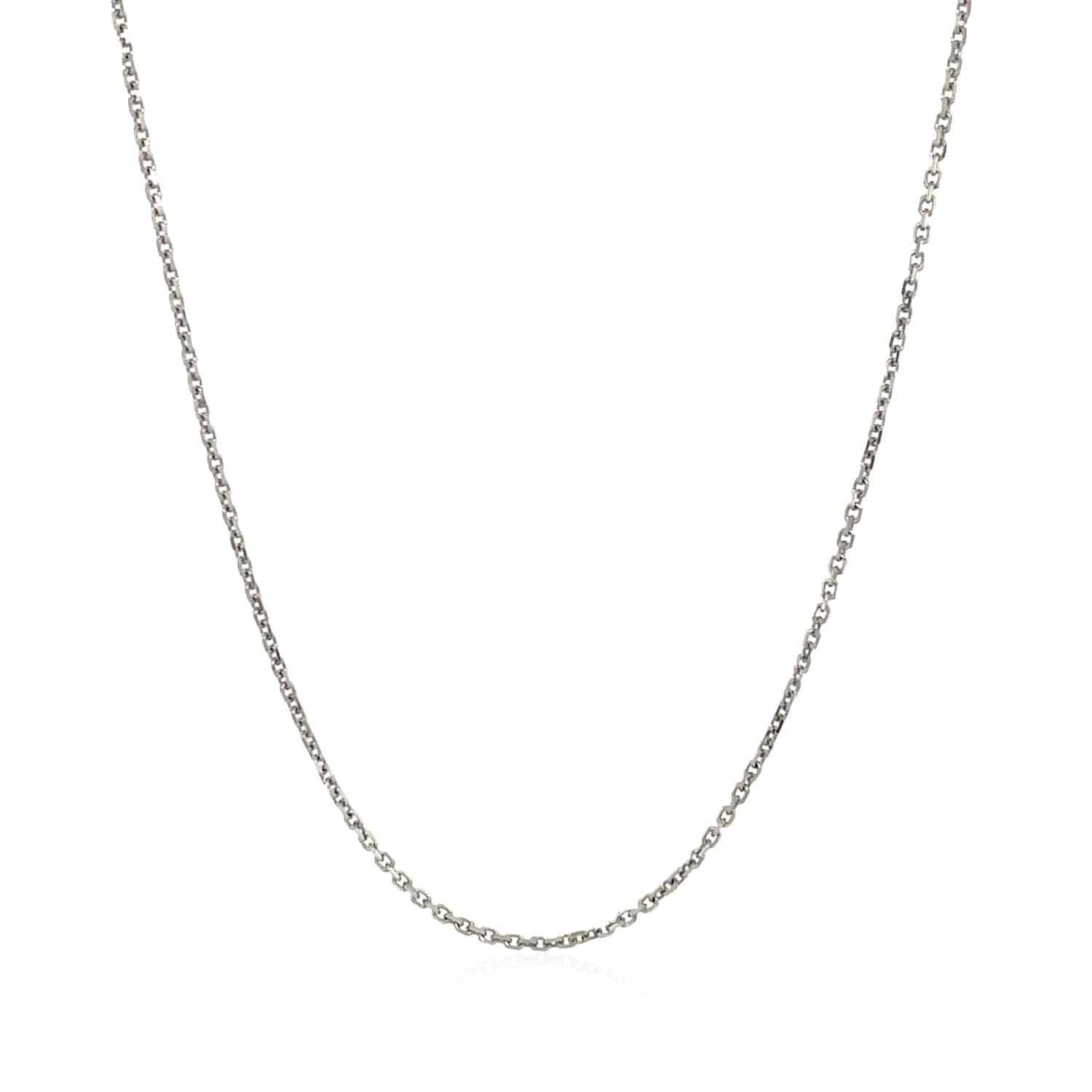 18k White Gold Cable Chain (1.10 mm) - Forever in Harmony