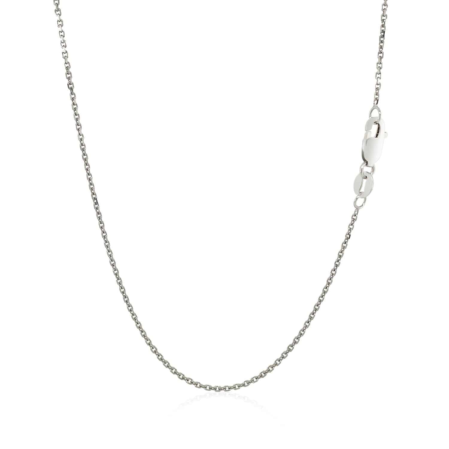 18k White Gold Cable Chain (1.10 mm) - Forever in Harmony