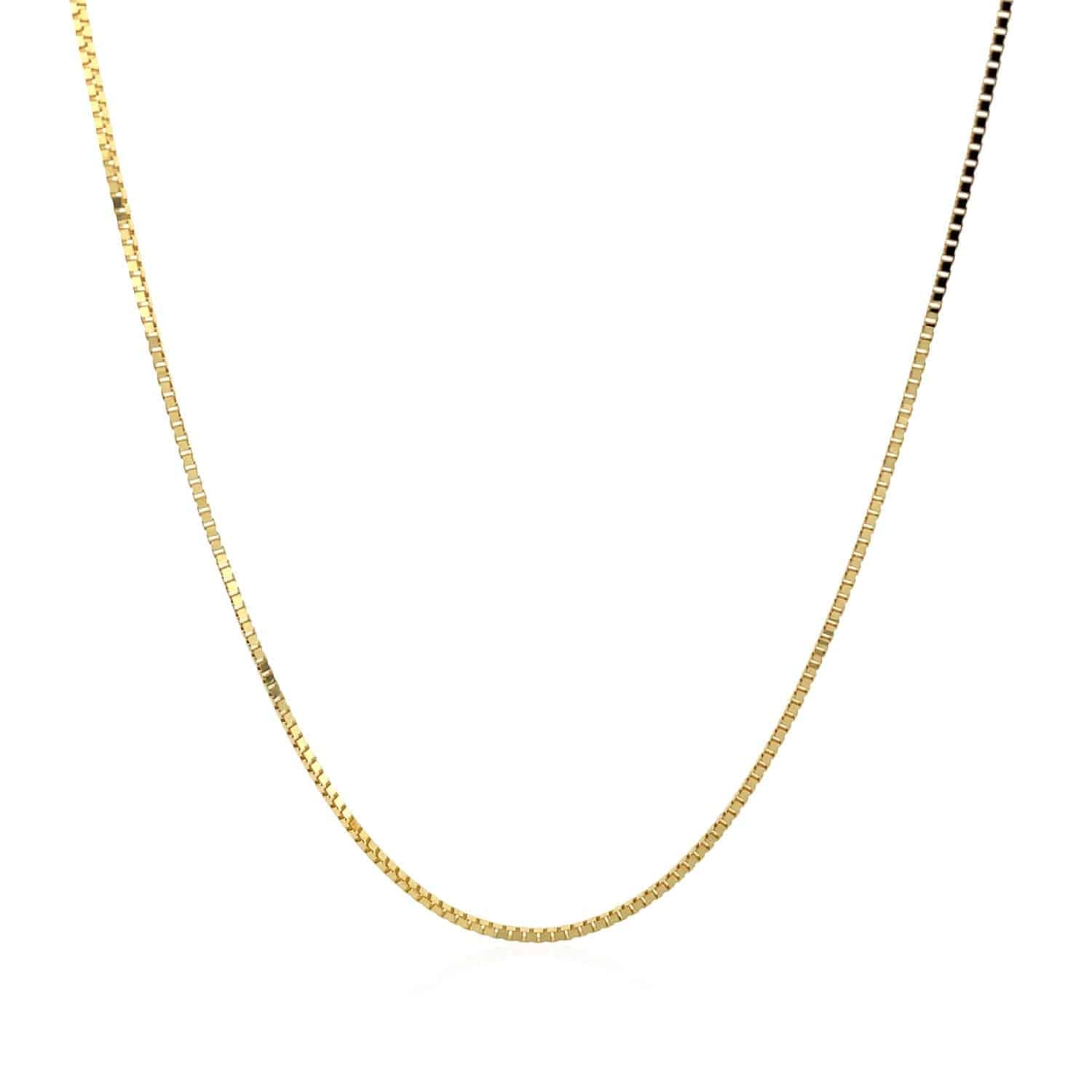 14k Yellow Gold Classic Box Chain (0.75 mm) - Forever in Harmony