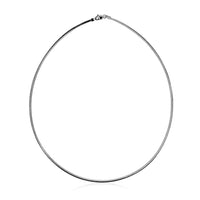 14k White Gold Classic Omega Style Chain (2.00 mm) - Forever in Harmony