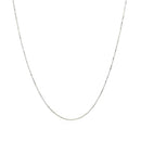 10k White Gold Classic Box Chain (0.45 mm) | - Forever in Harmony