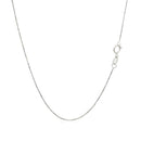 10k White Gold Classic Box Chain (0.45 mm) | - Forever in Harmony