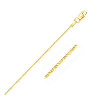 14k Yellow Gold Round Wheat Chain (1.00 mm) | - Forever in Harmony