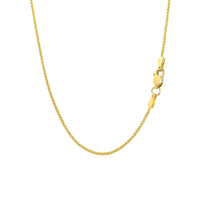 14k Yellow Gold Round Wheat Chain (1.00 mm) | - Forever in Harmony