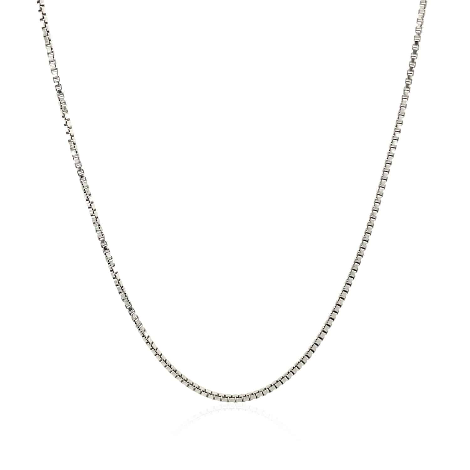 Sterling Silver Rhodium Plated Box Chain (1.10 mm) - Forever in Harmony