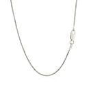 Sterling Silver Rhodium Plated Box Chain (1.10 mm) - Forever in Harmony