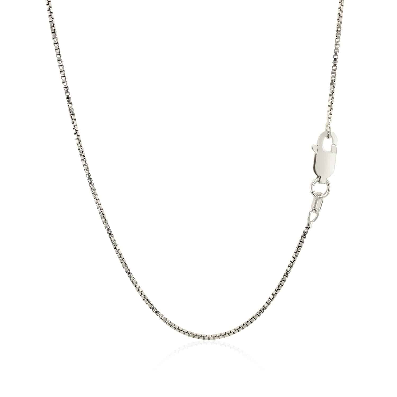 Sterling Silver Rhodium Plated Box Chain (1.10 mm) - Forever in Harmony