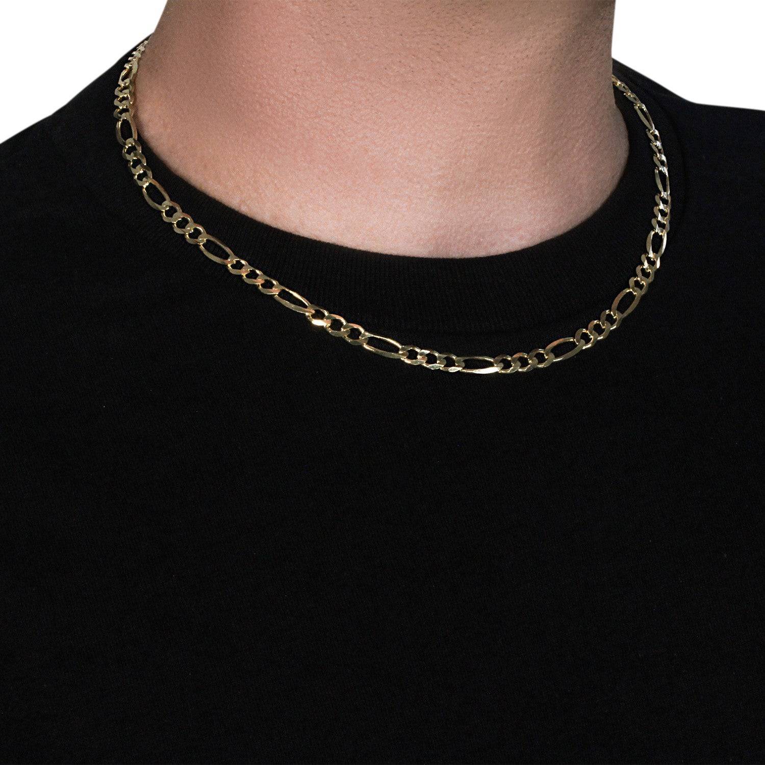 10K Yellow Gold Solid Figaro Chain (5.30 mm) - Forever in Harmony