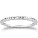 14k White Gold Slim Profile Diamond Channel Set Wedding Ring Band - Forever in Harmony