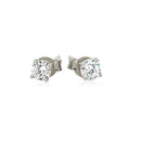 Sterling Silver Faceted White Cubic Zirconia Stud Earrings(4mm) - Forever in Harmony