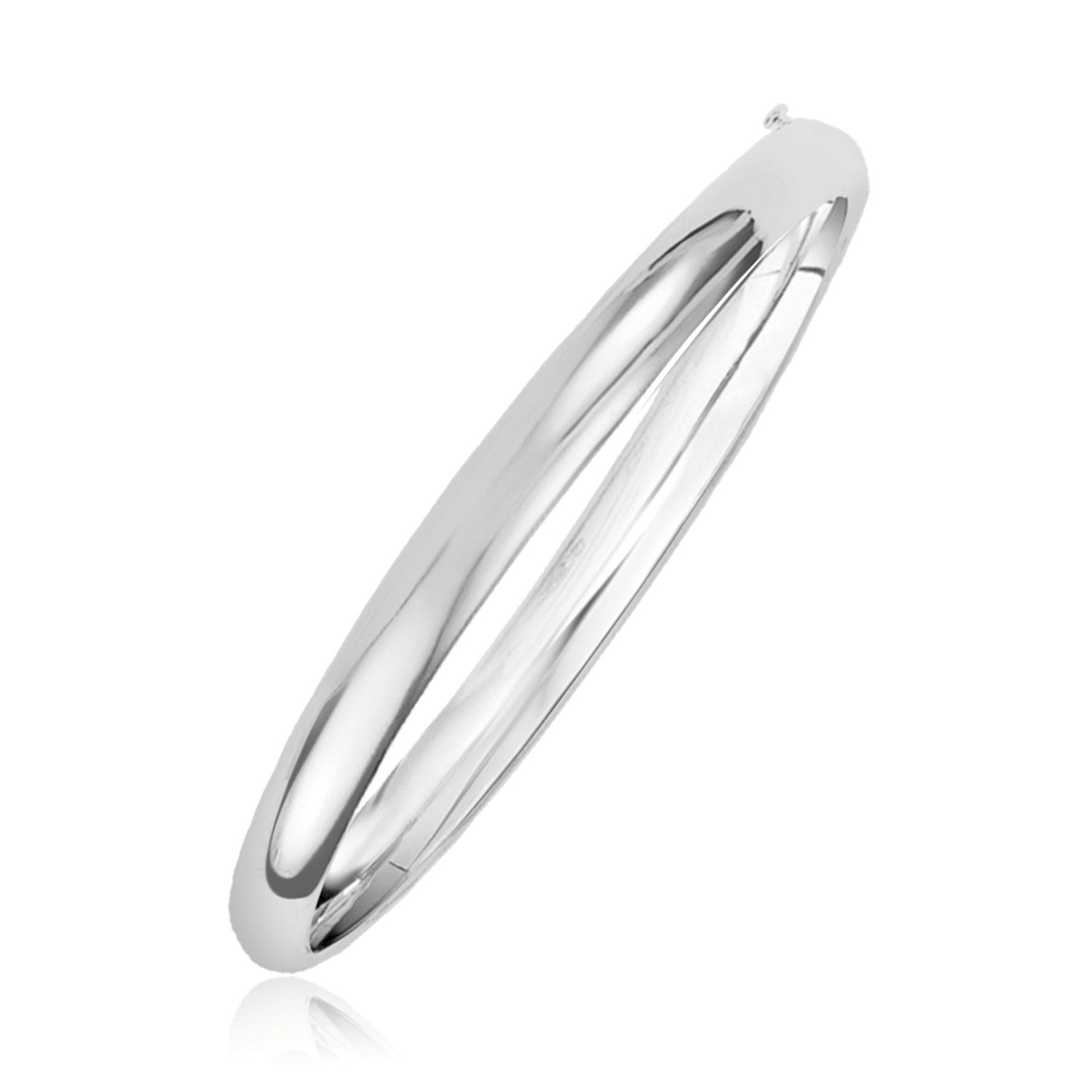 Classic Bangle in 14k White Gold (5.00 mm) |