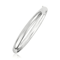 Classic Bangle in 14k White Gold (5.00 mm) | - Forever in Harmony