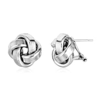 Large Sterling Silver Polished Love Knot Earrings(13mm) - Forever in Harmony