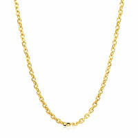 14k Yellow Gold Diamond Cut Cable Link Chain (2.60 mm) - Forever in Harmony